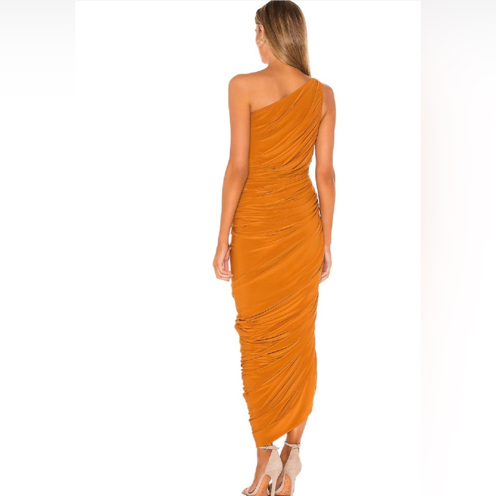 Norma Kamali One-Shoulder Dress in Bold Orange